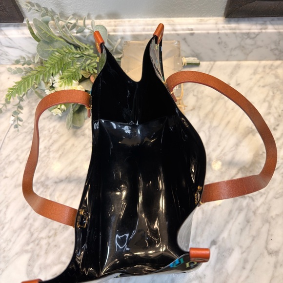 Dooney & Bourke Black Tote with Multicolor Logo - Picture 5 of 5